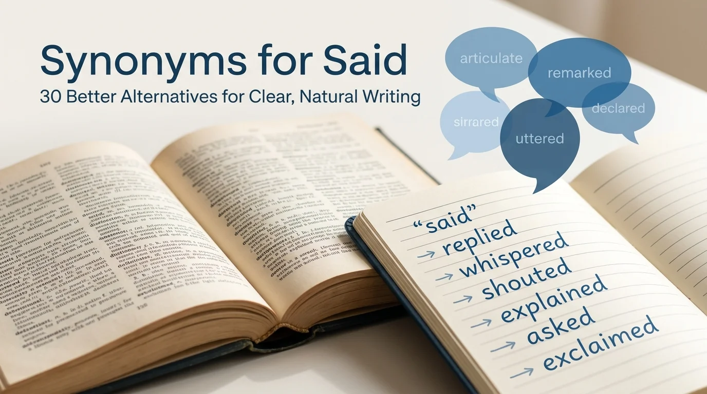 synonyms for said