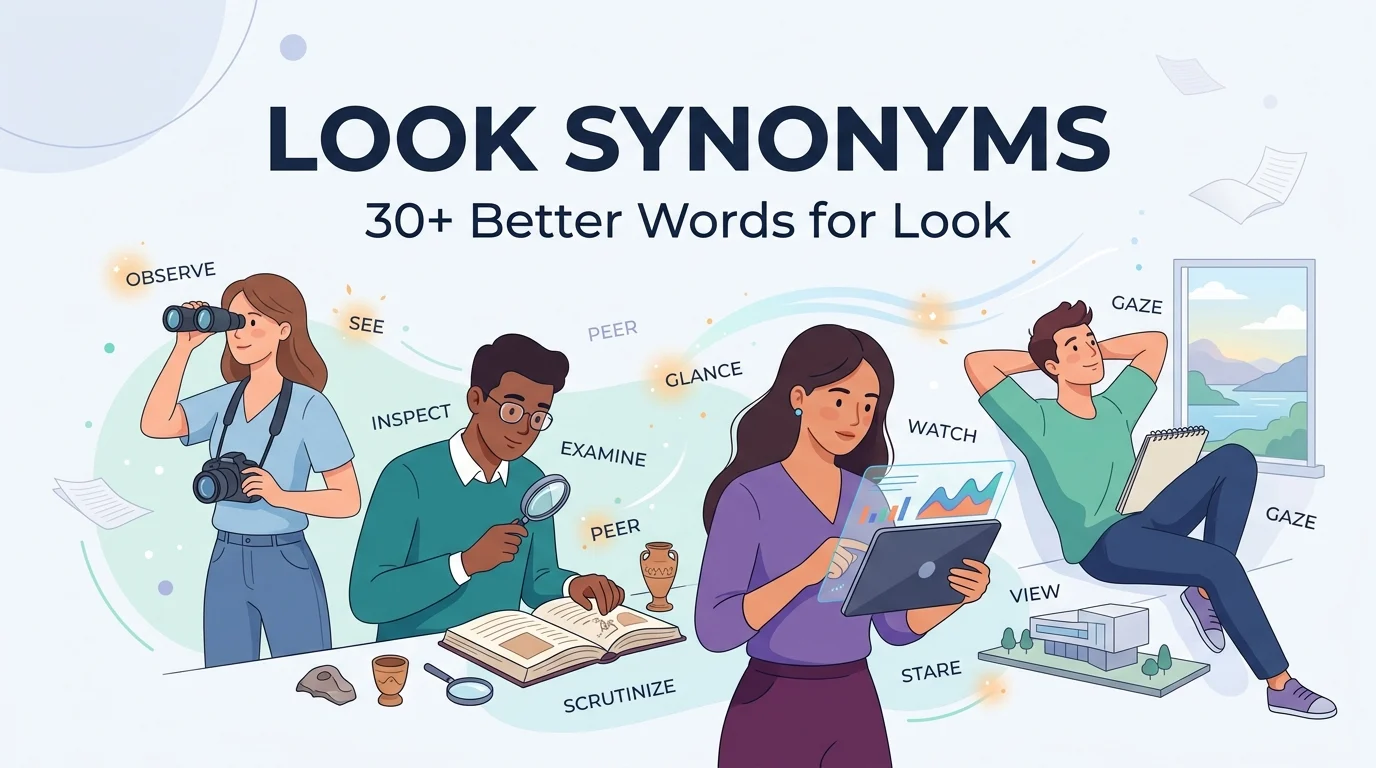 look synonyms